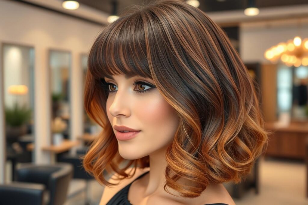 Rounded Bob with Bangs