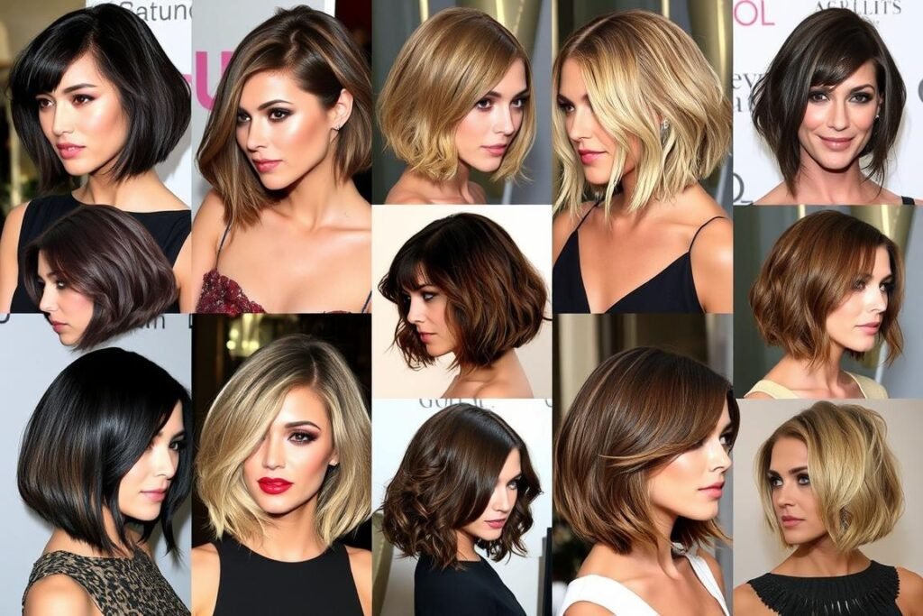 celebrity-inspired layered bob looks