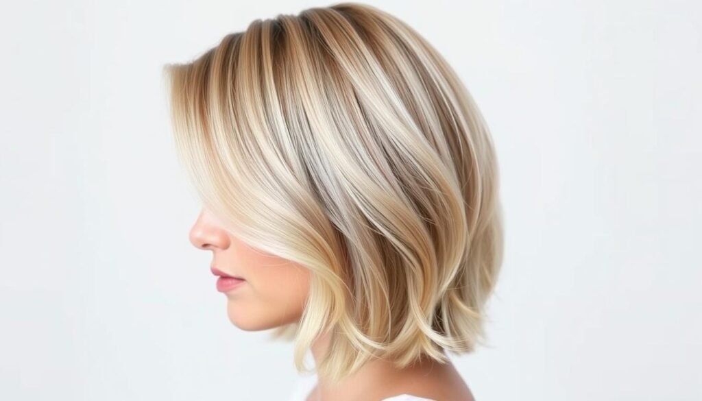 fine hair blonde highlights