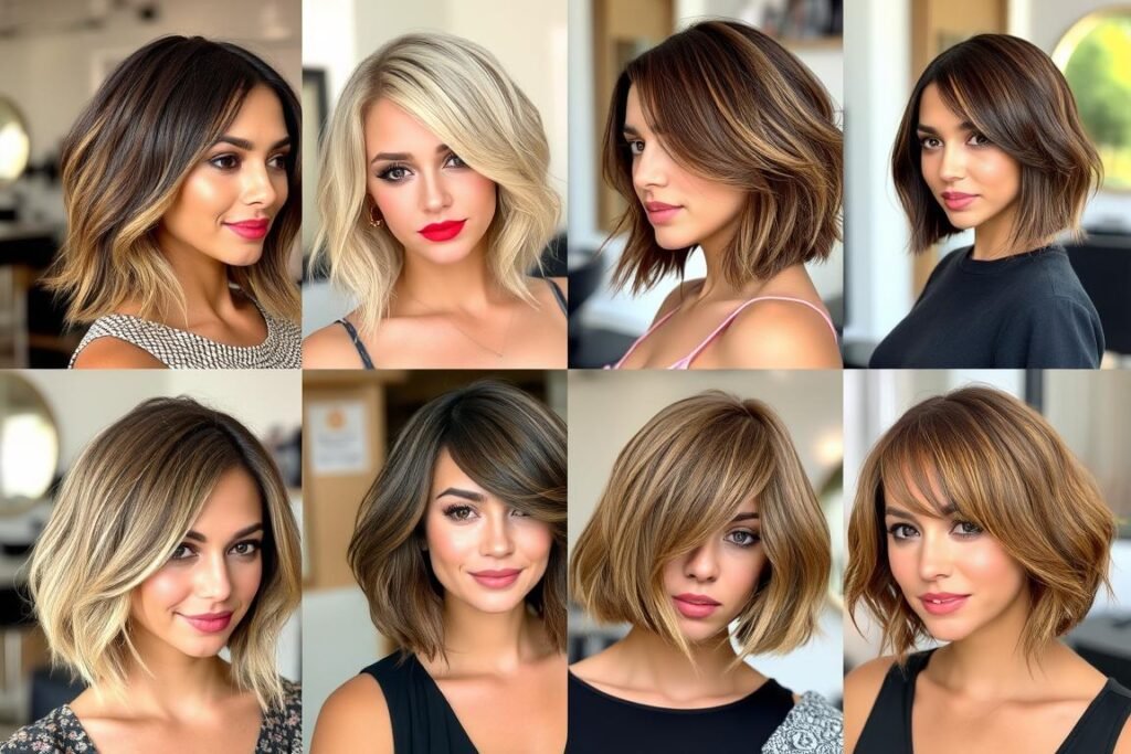 layered bob hairstyle